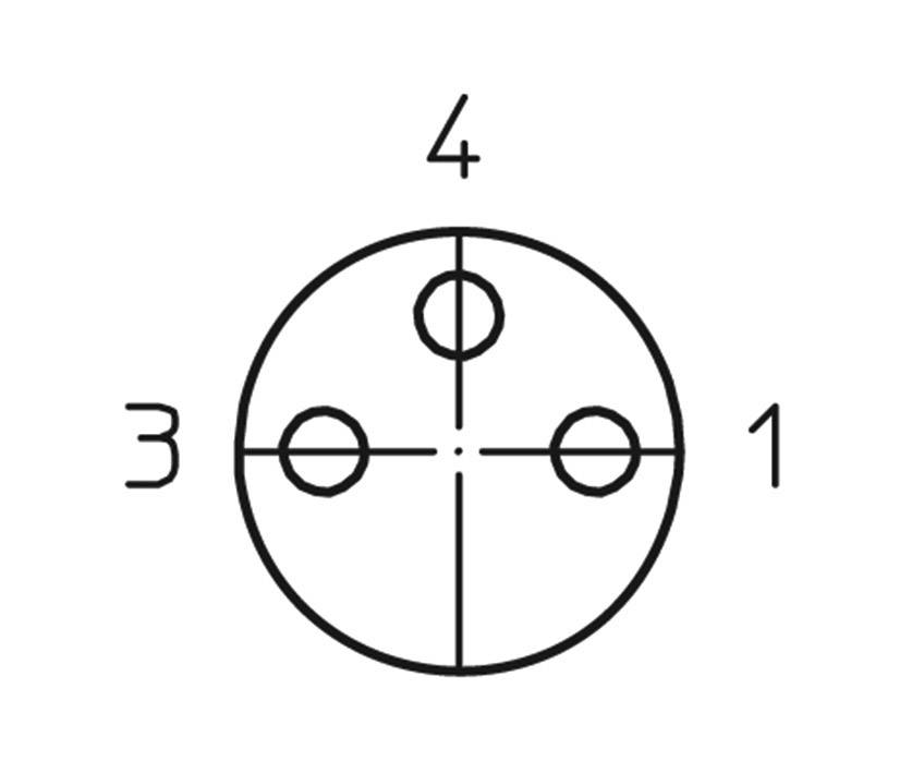 Lutronic 1222 Sensor-/Aktor-Einbausteckverbinder M8 Buchse, Einbau 0.50m Polzahl Sensoren: 3 1St.