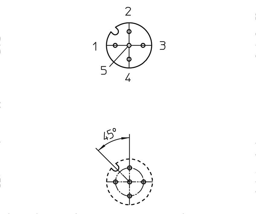 Lutronic 1229 Sensor-/Aktor-Einbausteckverbinder M12 Buchse, Einbau Polzahl Sensoren: 5 1St.
