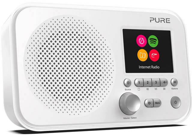 Pure Elan IR3 Internet Kofferradio AUX, WLAN, Internetradio Spotify Weiß