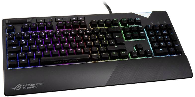 Asus ROG Strix Flare RGB USB-Gaming-Tastatur Beleuchtet Deutsch, QWERTZ, Windows® Grau