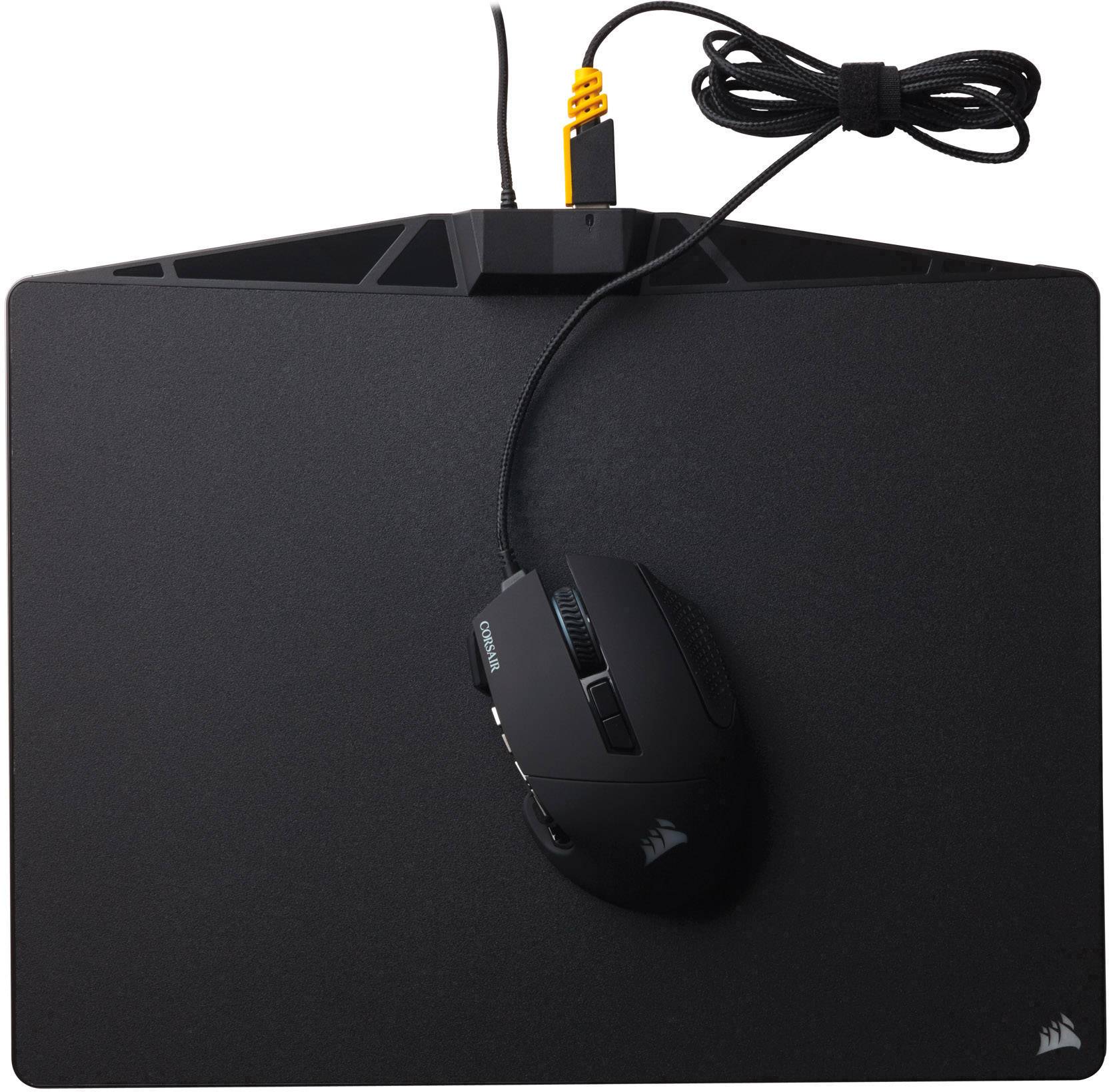 Corsair MM800 Polaris RGB Gaming-Mauspad (generalüberholt) (sehr gut) Beleuchtet, USB-Anschluss Schwarz, RGB