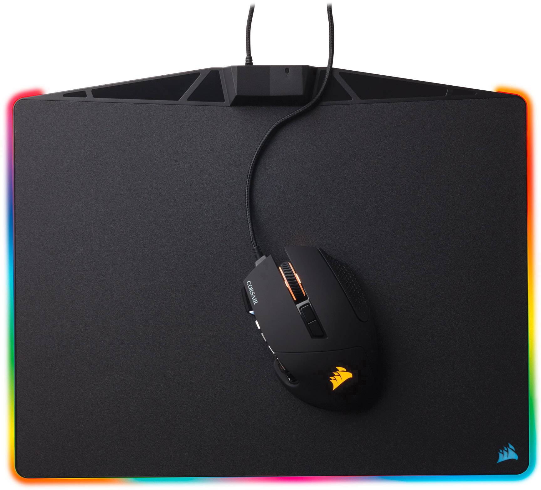 Corsair MM800 Polaris RGB Gaming-Mauspad (generalüberholt) (sehr gut) Beleuchtet, USB-Anschluss Schwarz, RGB