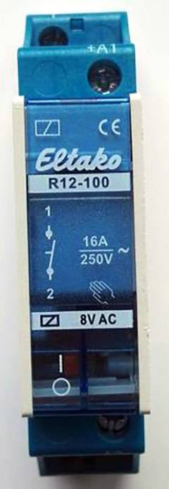 Eltako R12-110-8V Schaltrelais Nennspannung: 8 V Schaltstrom (max.): 8 A 1 Öffner, 1 Schließer 1 St.