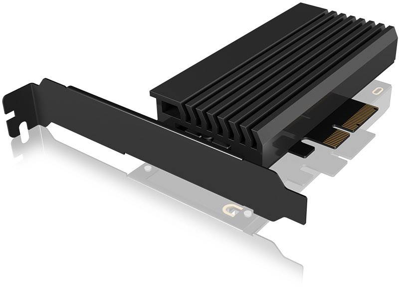 ICY BOX IB-PCI214M2-HSL 1 Port M.2 Controller PCIe x4 Passend für (SSD): 2230, 2242, 2260, 2280 Passive Kühlung