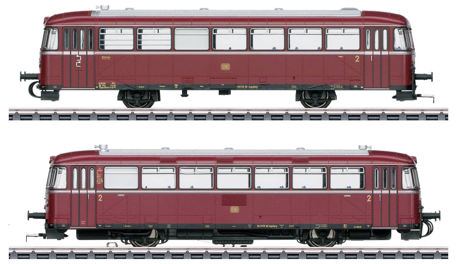 Märklin 39978 H0 Triebwagen VT 98.9 mit Steuerwagen VS 98 der DB Triebwagen V 98.9 mit Steuerwagen VS 98