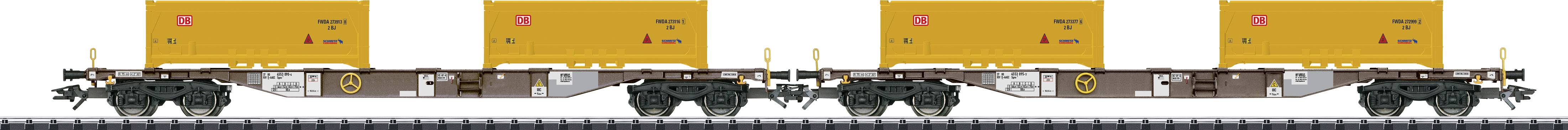TRIX T24136 H0 2er-Set Containertragwagen "Erdaushub Stuttgart 21"