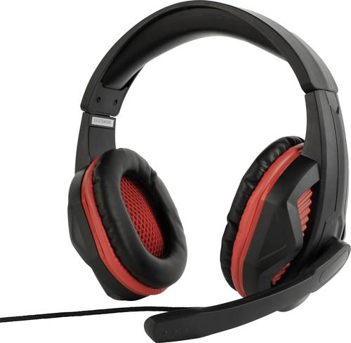 Gembird GHS 03 Gaming Over Ear Headset kabelgebunden Stereo Schwarz, Rot Lautstärkeregelung  - Onlineshop Voelkner