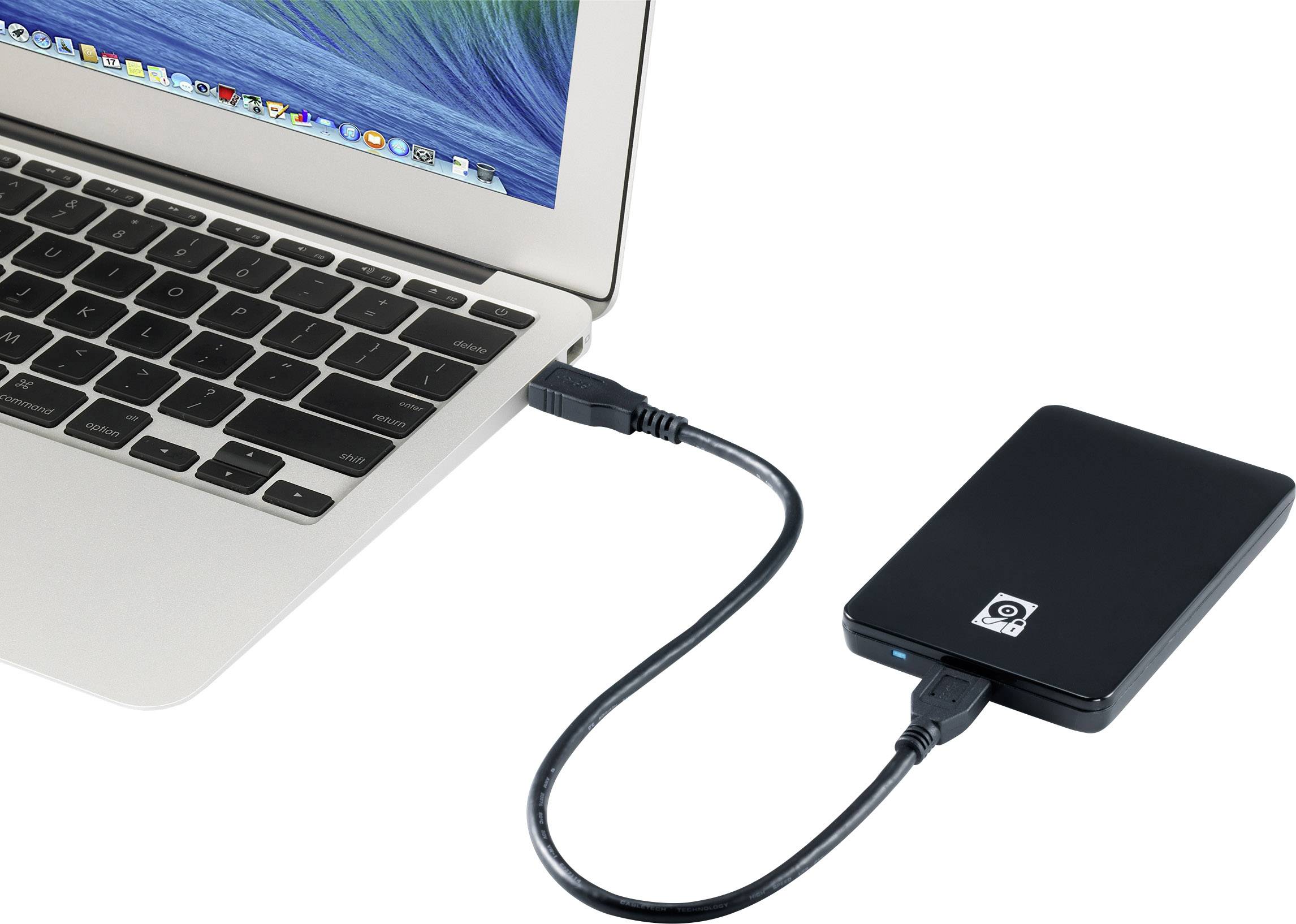 Renkforce RF-3822404 6.35cm (2.5 Zoll)-Festplattengehäuse 2.5 Zoll Micro USB 3.2 Gen 1 (USB 3.0)