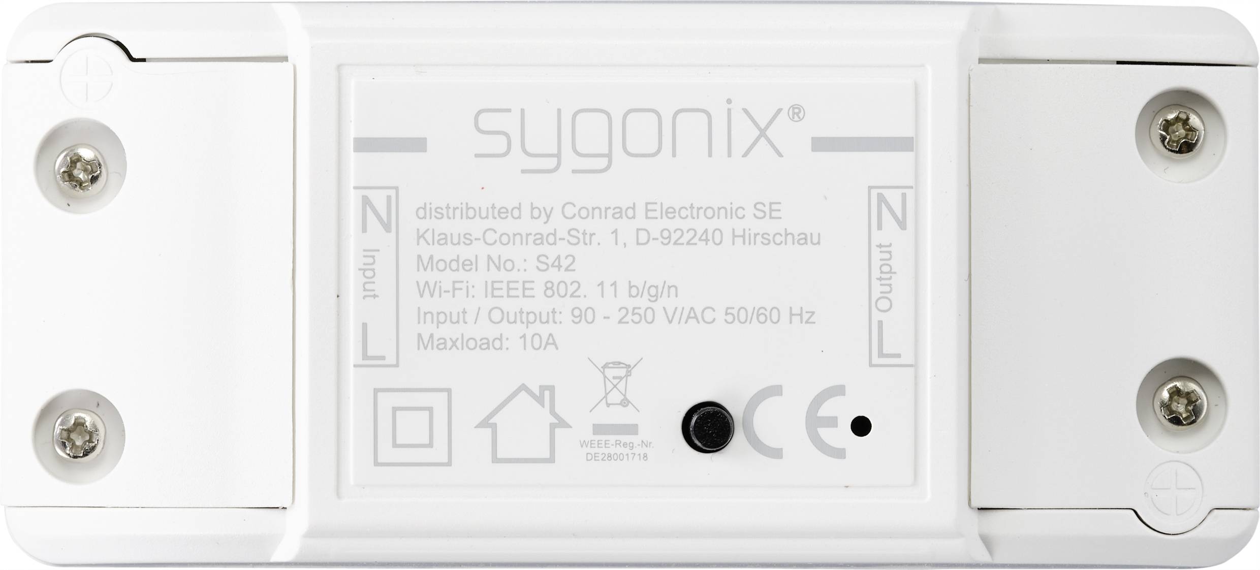 Sygonix SY-3822412 Wi-Fi Schalter Innenbereich 2300W
