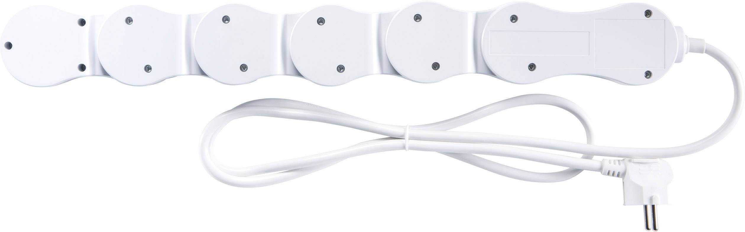 Basetech BT-1911219 Überspannungsschutz-Steckdosenleiste 5fach Weiß Schutzkontakt 1St.