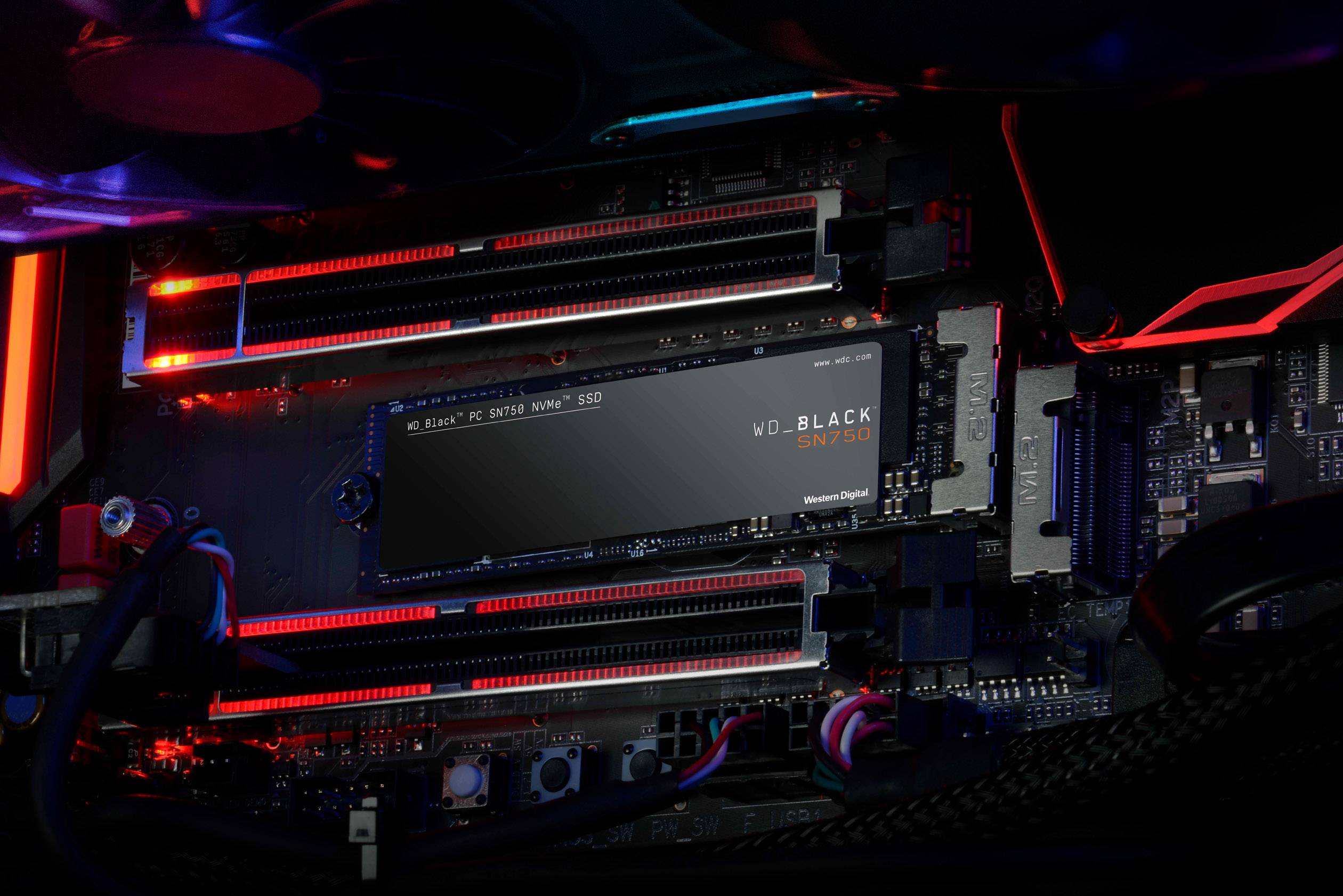 WD Black™ SN750 500 GB Interne M.2 PCIe NVMe SSD 2280 M.2 NVMe PCIe 3.0 x4 Retail WDS500G3X0C-00SJG0