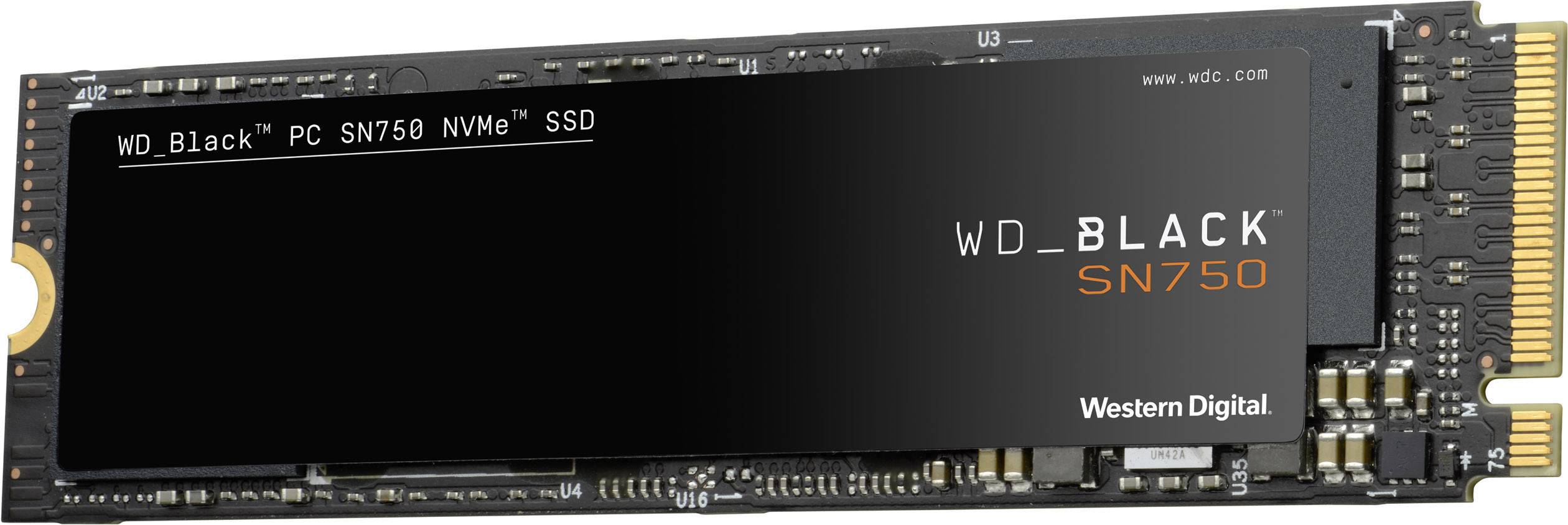 WD Black™ SN750 500 GB Interne M.2 PCIe NVMe SSD 2280 M.2 NVMe PCIe 3.0 x4 Retail WDS500G3X0C-00SJG0