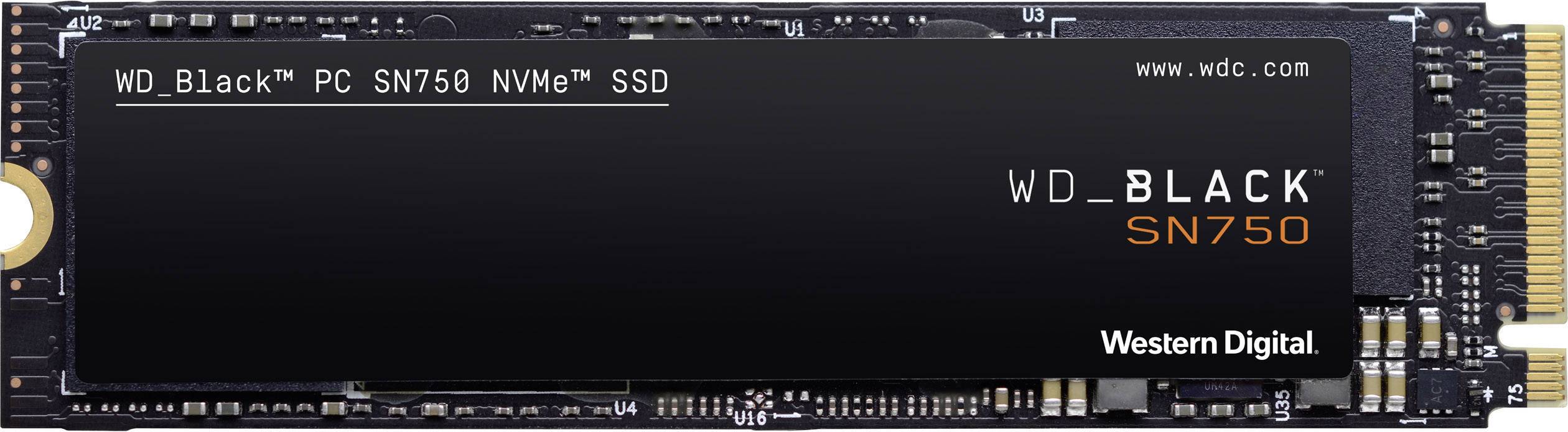 WD Black™ SN750 500 GB Interne M.2 PCIe NVMe SSD 2280 M.2 NVMe PCIe 3.0 x4 Retail WDS500G3X0C-00SJG0