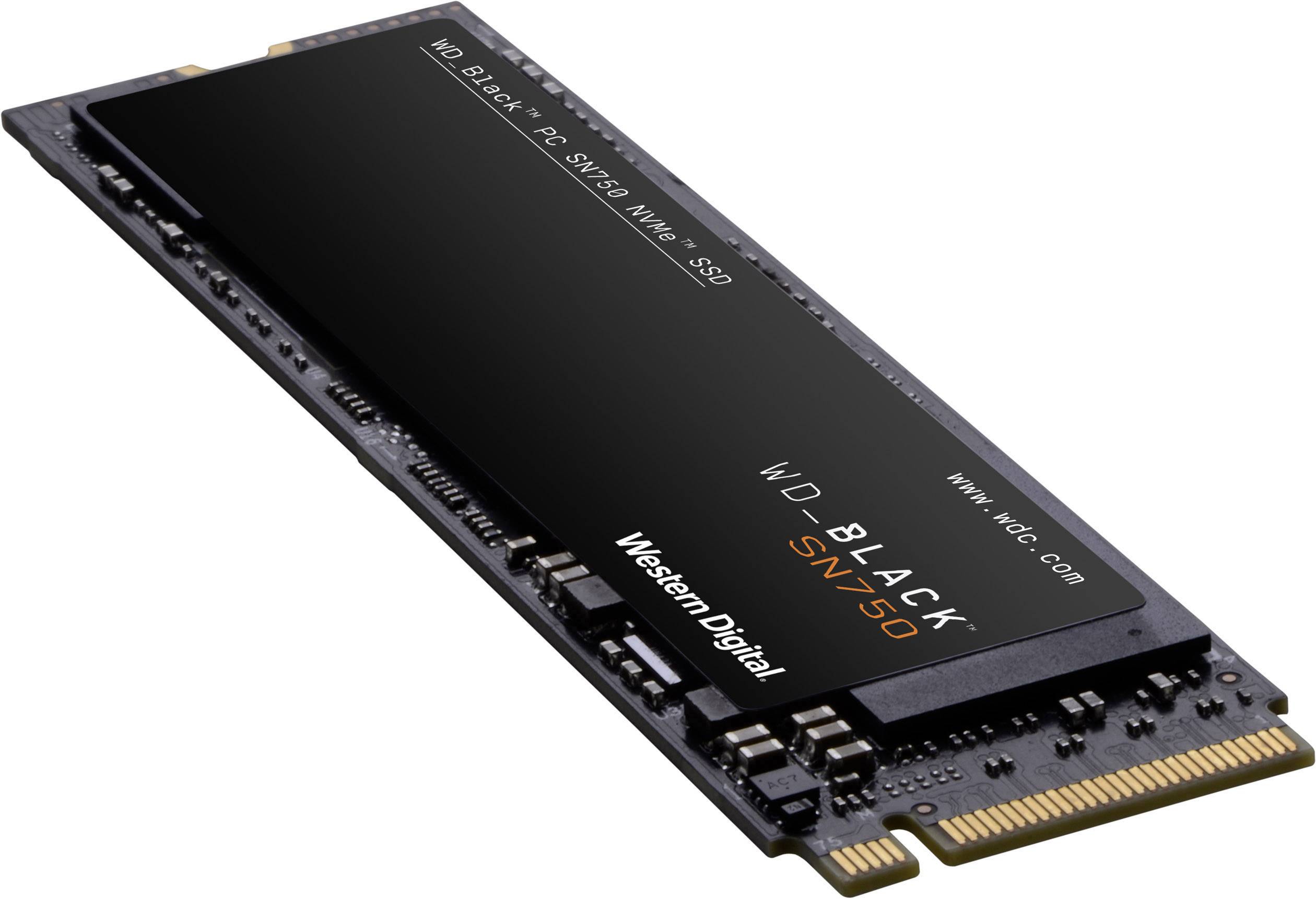 WD Black™ SN750 500 GB Interne M.2 PCIe NVMe SSD 2280 M.2 NVMe PCIe 3.0 x4 Retail WDS500G3X0C-00SJG0