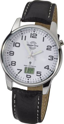 Funk Armbanduhr MTGA-10680-20L (Ø) 41mm Silber Gehäusematerial=Metall Material (Armband)=Leder