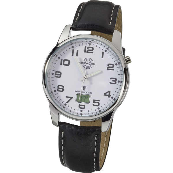 Funk Armbanduhr MTGA-10680-20L (Ø) 41 mm Silber Gehäusematerial=Metall Material (Armband)=Leder