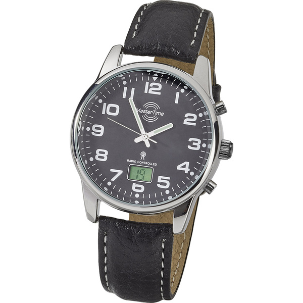 Funk Armbanduhr MTGA-10681-21L (Ø) 41 mm Silber Gehäusematerial=Metall Material (Armband)=Leder