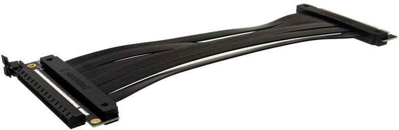 Phanteks PCIe Riser Kabel PCIe 3.0 PCIe x16 Stecker, PCIe x16 Buchse 0.30 m Schwarz Buchse 180° gewinkelt PH-CBRS_FL30