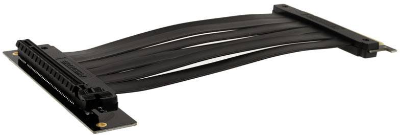 Phanteks PCIe Riser Kabel PCIe x16 Stecker, PCIe x16 Buchse 0.20 m Schwarz Buchse 90° gewinkelt PH-CBRS_FL22