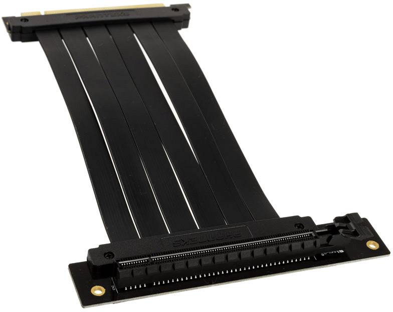 Phanteks PCIe Riser Kabel PCIe x16 Stecker, PCIe x16 Buchse 0.20 m Schwarz Buchse 90° gewinkelt PH-CBRS_FL22