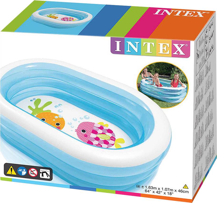 Ovaler Kinderpool mit Fischmotiv