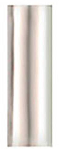 Ein vertikaler, metallischer Zylinder, möglicherweise ein Teil eines Instruments oder Geräts mit glatter, reflektierender Oberfläche.