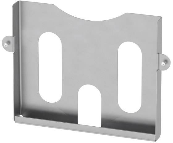 Metallhalterung mit zwei ovalen Öffnungen, zur Wandbefestigung geeignet.