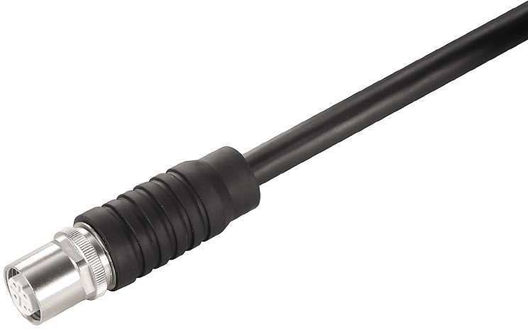 Koaxialkabel mit schwarzem Gummimantel und Metallstecker, oft für Radiofrequenzübertragungen oder Fernsehverbindungen verwendet.