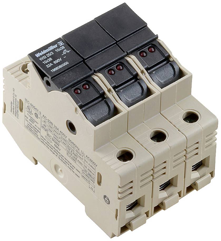 Weidmüller 1444240000 Sicherungsreihenklemme Schrauben Dunkelbeige 4St.