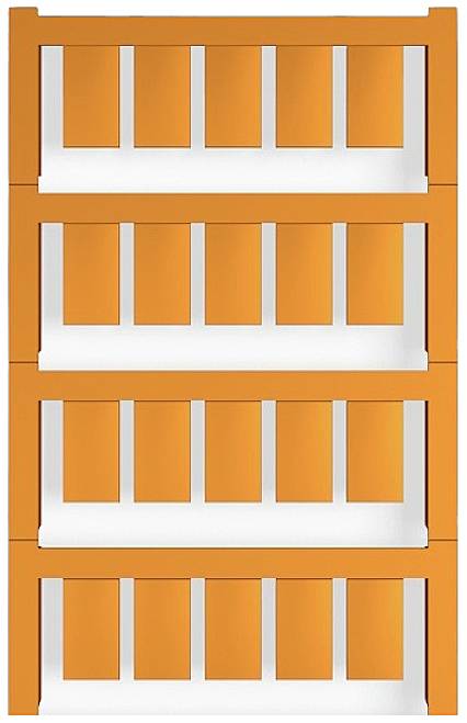 Ein orange-weißer vertikaler Streifenmuster-Hintergrund mit symmetrischen, rechteckigen Elementen, die wie Rahmen wirken.