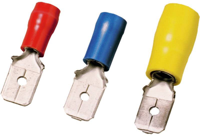 Weidmüller 1491840000 Flachstecker Steckbreite: 6.3 mm Steckdicke: 0.8 mm Teilisoliert Gelb 100 St.