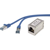 Basetech BT-1914179 RJ45 Netzwerkkabel, Patchkabel CAT 6a S/FTP 1.00m Blau mit Rastnasenschutz, Flammwidrig Basetech BT-1914179 RJ45 Netzwerkkabel, Patchkabel CAT 6a S/FTP 1.00m Blau mit Rastnasenschutz, Flammwidrig