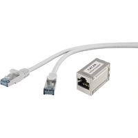 Basetech RJ45 BT-1914205 Netzwerkkabel, Patchkabel CAT 6a S/FTP 3.00m Grau mit Rastnasenschutz, Flammwidrig Basetech RJ45 BT-1914205 Netzwerkkabel, Patchkabel CAT 6a S/FTP 3.00m Grau mit Rastnasenschutz, Flammwidrig