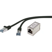 Basetech RJ45 BT-1914289 Netzwerkkabel, Patchkabel CAT 6a S/FTP 0.50m Schwarz mit Rastnasenschutz, Flammwidrig Basetech RJ45 BT-1914289 Netzwerkkabel, Patchkabel CAT 6a S/FTP 0.50m Schwarz mit Rastnasenschutz, Flammwidrig