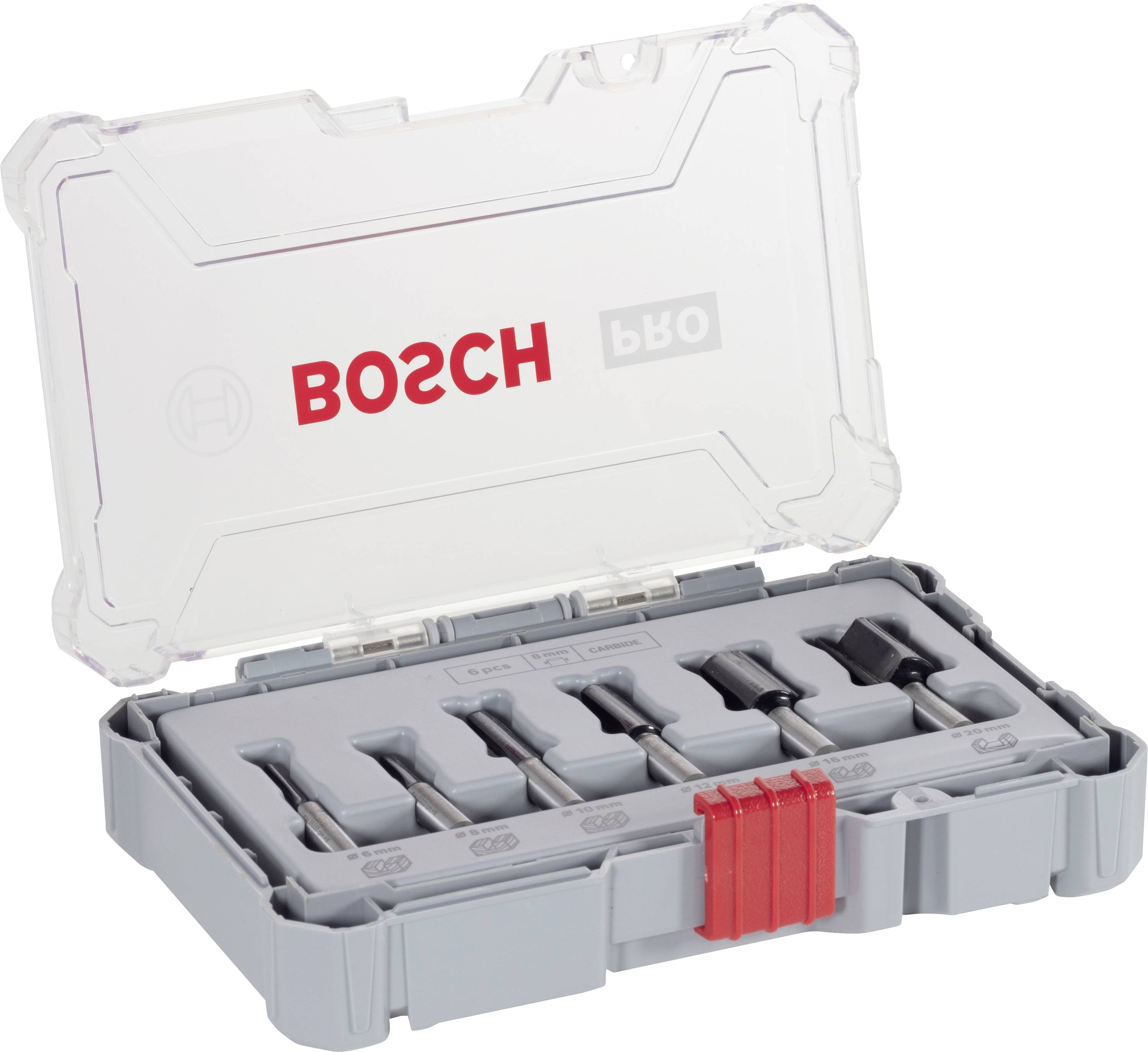 Bosch Accessories Nutfräser-Set, 8-mm-Schaft, 6-teilig 2607017466