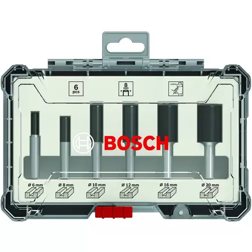 Bosch Accessories Nutfräser-Set, 8-mm-Schaft, 6-teilig 2607017466 Bosch Accessories Nutfräser-Set, 8-mm-Schaft, 6-teilig 2607017466