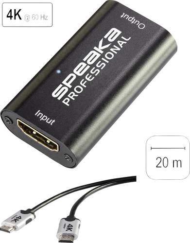 SpeaKa Professional HDMI Anschlusskabel HDMI-A Stecker, HDMI-A Stecker 6.00m Schwarz SP-7657900 Audi