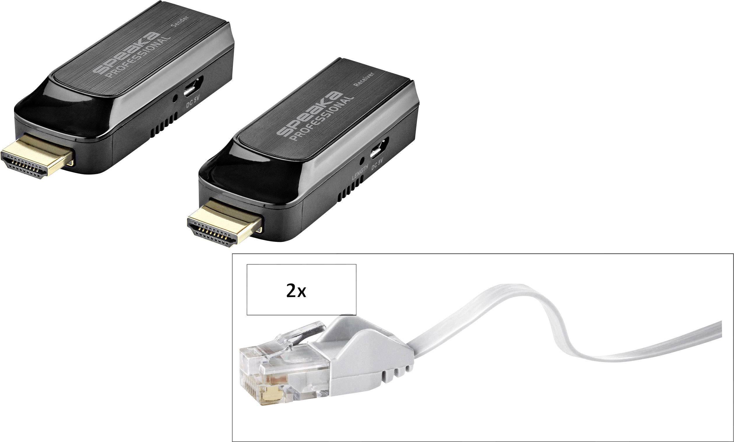 SpeaKa Professional HDMI Anschlusskabel HDMI-A Stecker, HDMI-A Stecker 30.00m Weiß SP-7657908 HDMI-Kabel