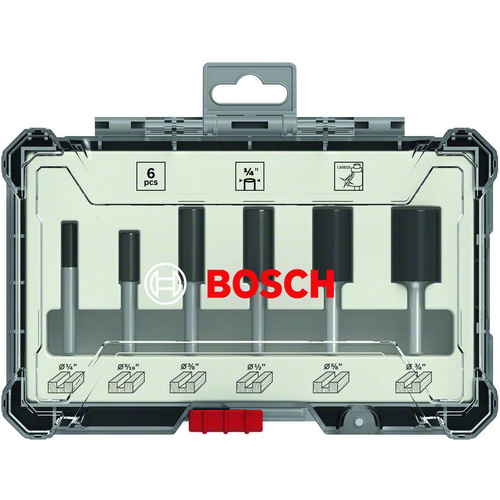 Bosch Accessories Nutfräser-Set, 1/4 Zoll-Schaft, 6-teilig 2607017467