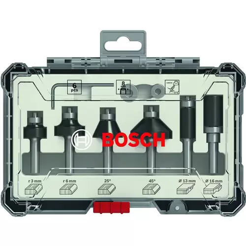 Bosch Accessories Rand- und Kantenfräser-Set, 8-mm-Schaft, 6-teilig 2607017469 Bosch Accessories Rand- und Kantenfräser-Set, 8-mm-Schaft, 6-teilig 2607017469