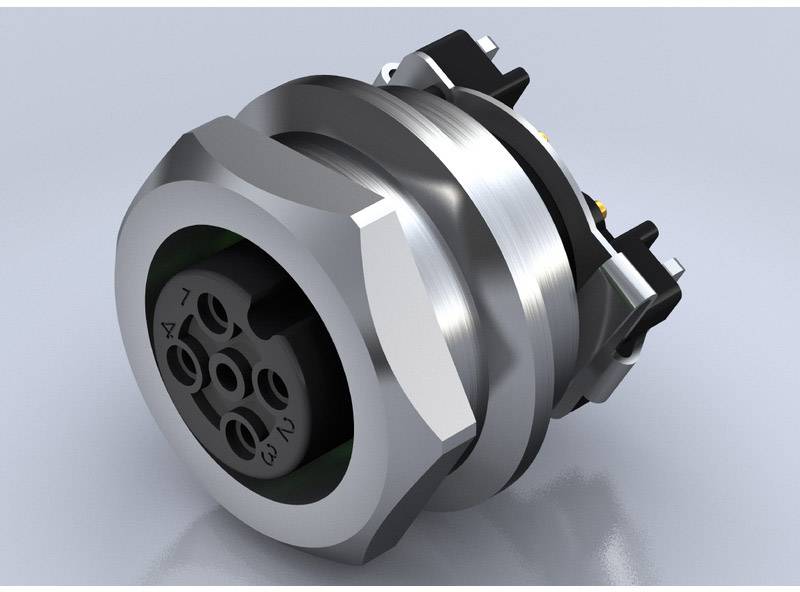 Zylindrischer Metallstecker mit mehreren Steckplätzen, geeignet für industrielle Anwendungen oder mechanische Verbindungen.