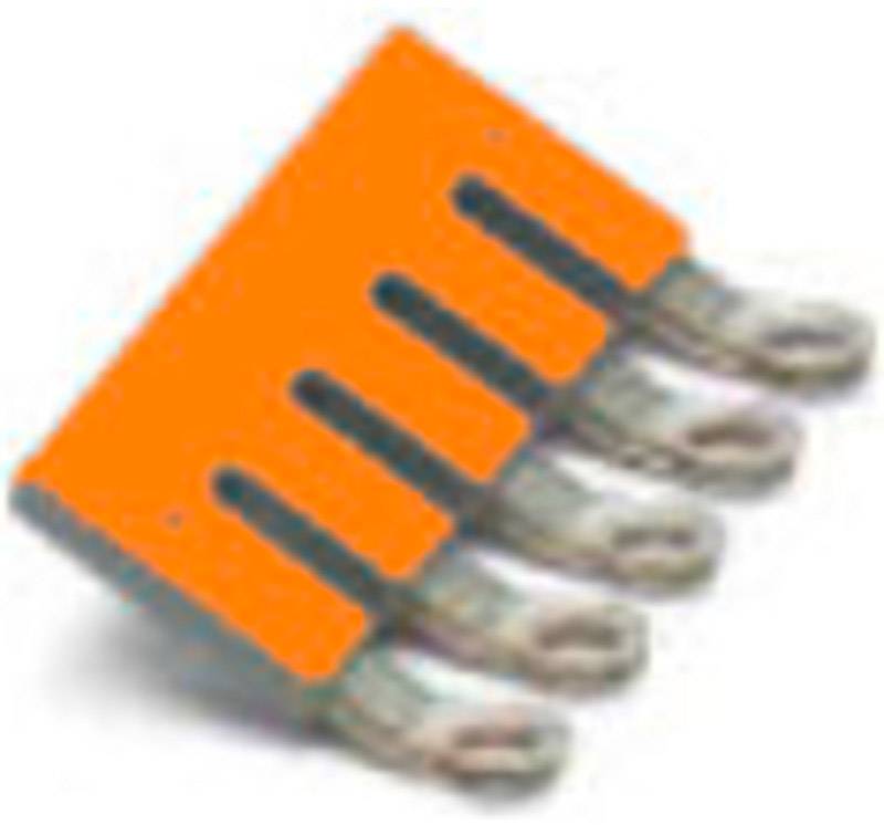 Elektrischer Stecker mit 5 Anschlüssen und orangem Gehäuse. Geeignet für industrielle Anwendungen und elektrische Systeme.