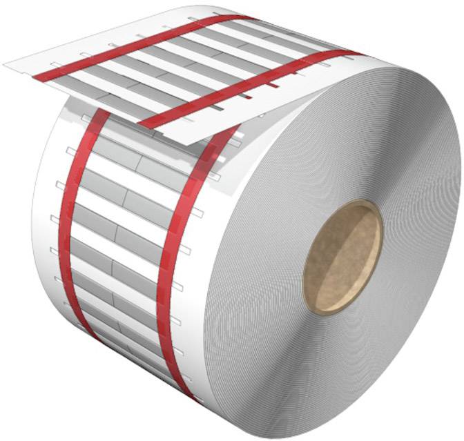 Große Rolle mit metallischen Streifen und rotem Rand, die für industrielle Zwecke oder Verpackung genutzt werden könnte.