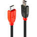 LINDY USB-Kabel USB 2.0 USB-Micro-B Stecker, USB-Mini-B Stecker 2.00m Schwarz mit OTG-Funktion 31719