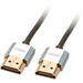 LINDY HDMI Anschlusskabel HDMI-A Stecker, HDMI-A Stecker 2.00m Grau 41672 High Speed-HDMI mit Ethernet, OFC-Leiter, Rund, Ultra
