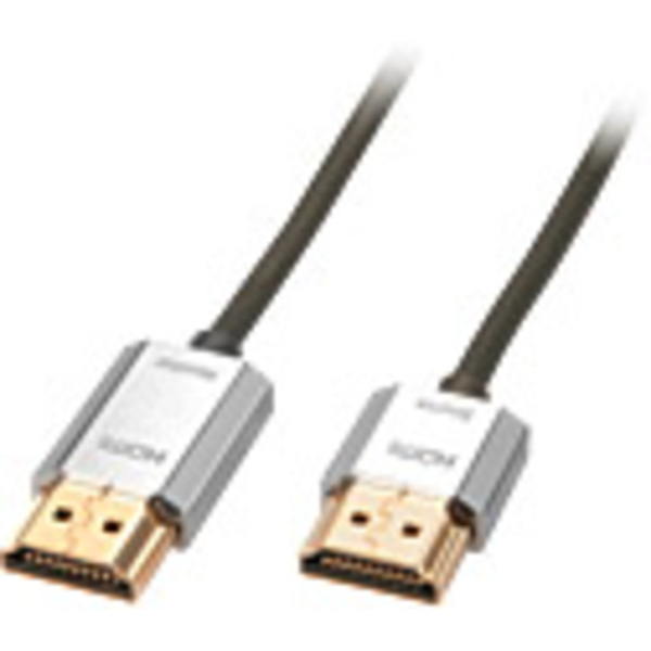 LINDY HDMI Anschlusskabel HDMI-A Stecker, HDMI-A Stecker 4.50m Grau 41676 High Speed-HDMI mit Ethernet, OFC-Leiter, Rund, Ultra