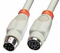LINDY PS/2 Tastatur/Maus Adapter [1x PS/2-Stecker - 1x PS/2-Buchse] 1 m Grau
