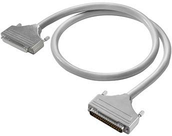 Ein graues paralleles Datenkabel mit zwei Steckern an den Enden, geeignet für den Anschluss von Computern oder Druckern.