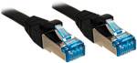 LINDY 47181 RJ45 Netzwerkkabel, Patchkabel CAT 6a S/FTP 5.00m Schwarz 1St.