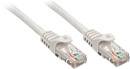 Zwei weiße Ethernet-Kabel mit RJ45-Steckern, die zur Vernetzung von Computern dienen.
